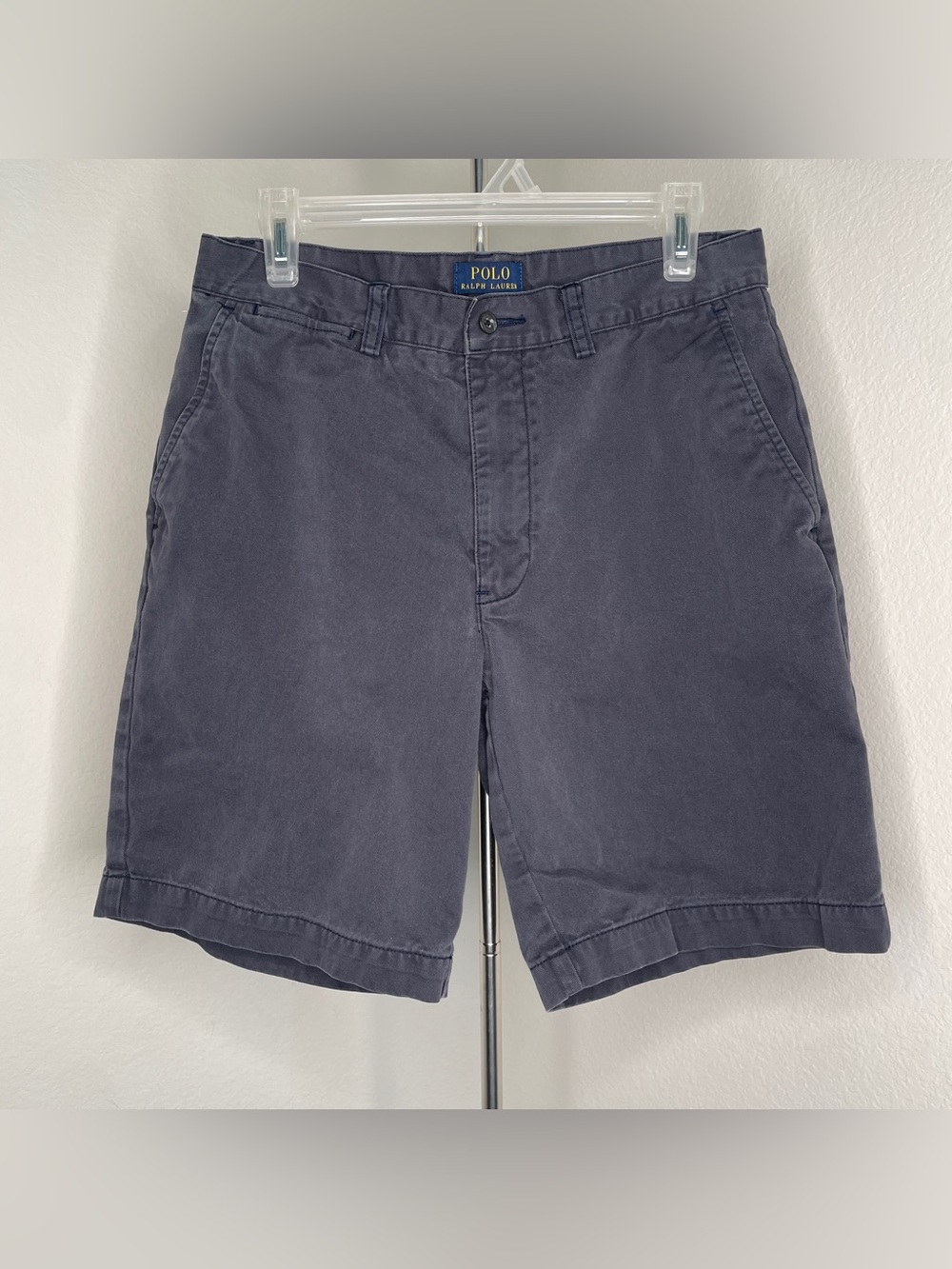 Polo by Ralph Lauren Men's Charcoal Flat-Front Cotton Shorts